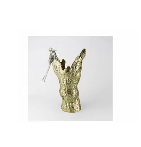 Floreros de Metal hechos a mano de la más alta calidad para bodas y decoración del hogar Jarrones de mesa estructurados únicos Macetas para decoración de sala de estar - Product Image 1