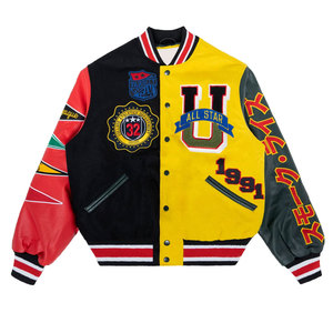 Meilleure vente en usine, prix de gros, veste universitaire de baseball personnalisée, nouveauté, veste universitaire pour hommes à broderie personnalisée - Product Image 5