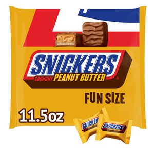 Mars SNICKERS Crunchy Peanut Butter Squared Fun Size Chocolate Candy <b>Bars</b>, 11.5oz - Product Image 1