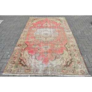 Alfombra Persa Vintage Grande de 5.3x8.5 pies, Color Rojo Marrón, de Lana - Product Image 1