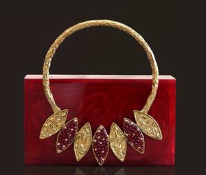 Bolso de mano de resina de primera calidad hecho a mano por artesanos, elegante bolso para fiestas, bodas y eventos - Product Image 1