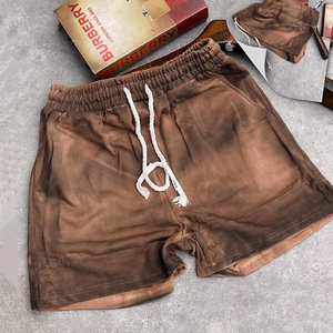 Pantalones cortos bordados con estampado personalizado para correr, pantalones cortos de algodón con cordón para hombre, ropa deportiva para hombre, pantalones cortos de Fitness para gimnasio - Product Image 1