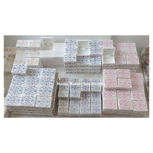 Caja con incrustaciones de mármol blanco de nuevo diseño de aspecto moderno de alto estándar con Material de nácar para regalos de joyería y artículos dulces - Product Image 4