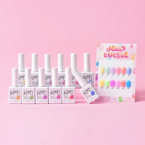 Korean color gel polish summer nails Lupine JJINTTAK 87 colors water syrup nail manicure pedicure 10ml