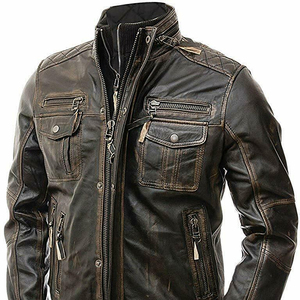 Chaqueta de cuero de moda para hombre personalizada hecha en Pakistán chaqueta de cuero de moda - Product Image 1