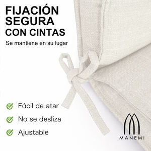 Lightweight 120x50x6cm Water Repellent All-Season Outdoor Garden Chair <b>Cushions</b> Fastening Straps Foam Filling Comfortable - Product Image 6