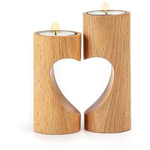 Wooden Modern Design Handmade Eco-Friendly <b>Square</b> <b>Candle</b> Holder for Restaurants Hot Selling Christmas Tabletop <b>Candle</b> Stand - Product Image 3