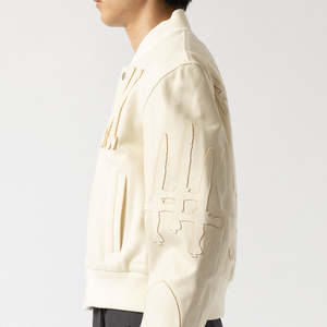 Chaqueta de Béisbol Varsity Entallada para Hombre, de Alta Calidad, 100% Algodón, Personalizada, con Cuello Alto, Estilo Urbano, Bordado, Invierno 2025 - Product Image 4