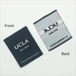 Étiquettes de vêtements en damassé tissé à la machine, logo de marque célèbre personnalisé, vente en gros sans MOQ - Product Image 2