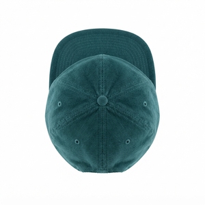 <b>Corduroy</b> Snapback Cap with Embroidered Front Panel Custom Logo Unisex Adjustable Casual Style Green <b>Hat</b> - Product Image 6