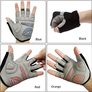 Guantes de ciclismo de medio dedo para hombres y mujeres, guantes de fitness para entrenamiento, transpirables y cómodos, material de nailon ligero - Product Image 5