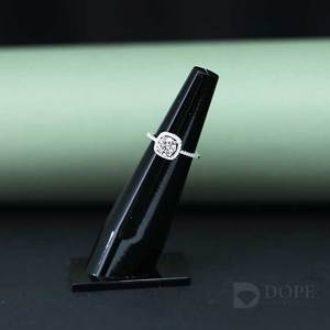 Bague solitaire en or massif 14 carats, plaqué or 14 carats, acier inoxydable, pierre naturelle 0,50 ct, certifiée IGI, style unisexe tendance, classique - Product Image 1