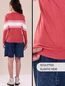 2025 Women's T-<b>Shirt</b> Short Sleeve Fashionable Custom Logo Summer Sport Wear Breathable T-<b>shirt</b> Athletic T-<b>Shirt</b> Block <b>Colour</b> - Product Image 6