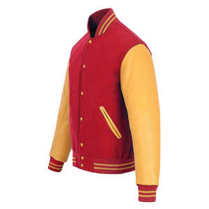 แจ็คเก็ตบอมเบอร์แบบมีปกตั้ง คุณภาพสูง สไตล์สตรีทแฟชั่น สำหรับฤดูหนาว  แบบมีตัวอักษร  ผ้าขนสัตว์  สำหรับทั้งชายและหญิง  ผลิตตามแบบ OEM  คุณภาพสูง - Product Image 3