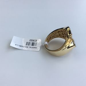 แหวนทองคำสีเหลืองทองของพระเจ้าพร้อมเพชรธรรมชาติ0.97กะรัตอุปกรณ์เสริมสำหรับนาฬิกาหรูหรา - Product Image 2