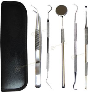 Kit di Strumenti Dentali in Acciaio Inossidabile per Esame e Igiene Orale Manuale - Product Image 2