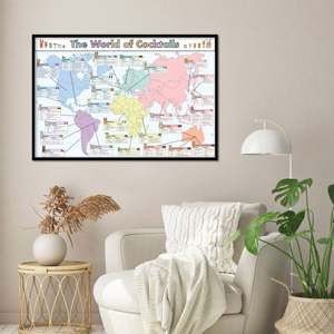Póster Moderno de 170g en Papel Brillante con Diseño de Cócteles del Mundo para Decoración de Pared - Product Image 3