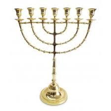menorah candle stick Stylish Brass Menorah Candle Holder Jewish Hanukkah <b>Lamp</b> Decorative Candle Stand Elegant Home Accent - Product Image 3