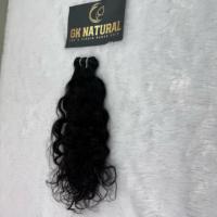 Ekstensi Rambut Remy India Donor Tunggal GK NATURAL untuk Anak Perempuan dan Wanita, Tebal, Keriting, 100g, Kemasan Double Weft Mesin