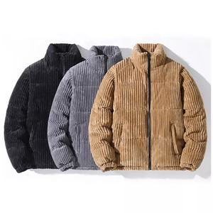 Chaqueta de invierno para hombre, Parkas gruesas y cálidas, abrigo de algodón con cuello levantado, Color sólido, cremallera, prendas de vestir para invierno - Product Image 2