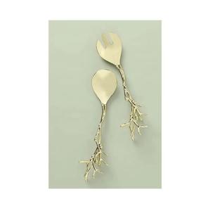 ชุดช้อนส้อมโลหะ,ชุดเซิร์ฟเวอร์สลัดสเตนเลสสตีลใหม่ล่าสุดสำหรับโลหะ Flatware ดูใหม่ - Product Image 4