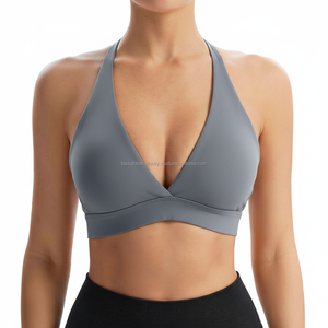 Sujetador deportivo sexy con espalda descubierta para mujer, top corto tipo bandeau para yoga, acolchado y antideslizante - Product Image 1