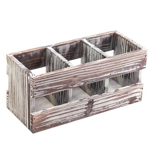 Porte-stylos en bois de forme carrée, organisateur de bureau, pour usage scolaire et professionnel, finition naturelle, fabriqué en bois, étui pour bureau et école - Product Image 3