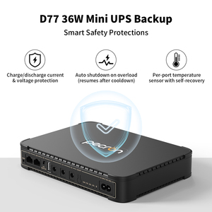 Hoa Kỳ Cổ Phiếu Pecron D77 Mini UPS DC 12V 2A Đầu Ra 24V Poe Lithium-Ion Pin 76.96wh 36W Đèn Pin Cho <span class=keywords><strong>Wifi</strong></span> Router - Product Image 3