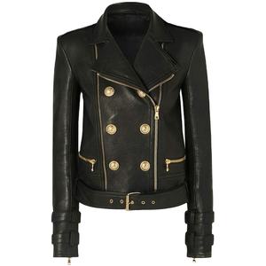 Chaqueta de cuero de calle para hombre, chaqueta de cuero de Pu delgada con cuello levantado, abrigo informal de moda para motocicleta, abrigo de cuero para motociclista para hombre - Product Image 1