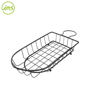 Panier de service en fil de fer long pour aliments et collations, avec poignée, vente en gros - Product Image 2