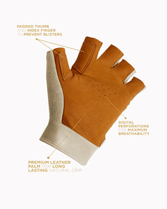 Guantes de Ciclismo de cuero de calidad superior QST medio dedo Duarbale de larga duración antideslizante, guante de montar antideslizante que absorbe los golpes - Product Image 5