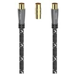 Cable de Audio y Video Negro de 3 m, Antena de TV de 120 Db con Adaptador, Modelo 00205293 - Product Image 1