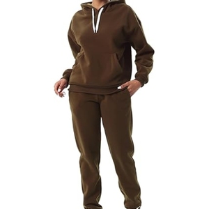 Survêtement de sport décontracté d'hiver pour femmes européennes et américaines, pantalon de survêtement imprimé slim fit grande taille, sweat-shirt en velours - Product Image 5