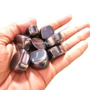 HOT SELLING PREMIUM QUALITY HEMATITE TUMBLED STONE TOP POLISHED GEMSTONE HEALING TUMBLED STONE FOR FENG SHUI FROM ELEGANT AGATE