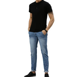 2025 New Wholesale Brand <b>Men's</b> Blue Stripes Denim <b>Jeans</b> <b>High</b> <b>Waist</b> Slim Fit Embroidered Design OEM ODM Bulk for <b>Men</b> - Product Image 3