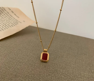 Vente en gros Collier en acier inoxydable 304 plaqué or 18 carats pour femmes, style simple, pendentif tendance, bijoux à breloques, chaîne de câble 8g décontractée - Product Image 3