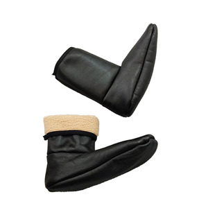 Wholesale Cheap Rates Custom made Unisex Leather <b>Socks</b> with Zipper | Original leather <b>winter</b> season warm leather <b>socks</b> - Product Image 2