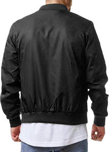 Blousons bombardiers décontractés en cuir pour hommes coupe-vent d'hiver léger avec manteau universitaire zippé nouveau design grande taille pour l'automne et l'hiver - Product Image 5