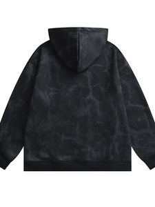 เสื้อสเวตเตอร์สวมหัวโอเวอร์ไซส์ของผู้ชายเสื้อมีฮู้ดแบบย้อนยุคซักกรดระบายอากาศได้ดี3D ผ้าเทอร์รี่ออกแบบปัก - Product Image 3