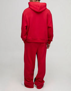 Conjunto Deportivo de Hombre de Moda, 100% Algodón, Talla Grande, 2 Piezas, Sudadera con Capucha y Pantalones Deportivos, Estampado de Felpa, Transpirable, Estilo Hip Hop - Product Image 6