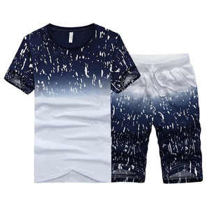 ชุดเสื้อผ้าลำลองสำหรับผู้ชายชุดกีฬาฤดูร้อนเสื้อยืดครอประบายอากาศได้ชุดเสื้อผ้าผู้ชายลายหิมะ - Product Image 4
