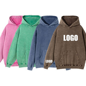 Hiver lavé numérique Vintage Distressed Hoodie American High Street Melancholy Rich Deuxième génération Casual Loose Knitted - Product Image 1