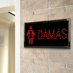 LED Light Up <b>Sign</b> for Businesses with Animation - Lady <b>Bathrooms</b> - Assorted Colors - Product Image 3