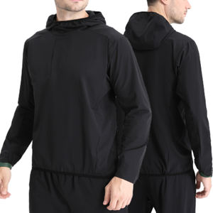 Men's Casual Sportswear Stand Collar Hooded Windbreaker Quick <b>Dry</b> Jacket for Outdoor Hiking Jogging Waterproof Thin <b>Coats</b> - Product Image 3