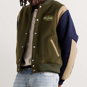 เสื้อแจ็คเก็ตกันน้ำแบบมีฮู้ดสำหรับฤดูหนาว ผ้าฝ้าย 100% ยูนิเซ็กซ์ สไตล์แฟชั่นสตรีท  พร้อมโลโก้ด้านหน้า  ขายส่งเสื้อแจ็คเก็ตผู้ชาย - Product Image 2