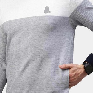 ชุดวอร์มผ้าคอตตอนโอเวอร์ไซส์สำหรับผู้ชายและผู้หญิงชุดวอร์มเสื้อสวมหัวแบบสวมทับบล็อกสีตามสั่ง100% - Product Image 5