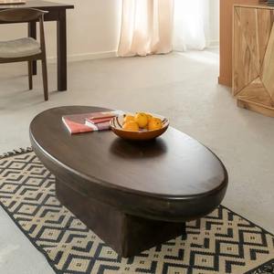 2026 New Design Modern <b>Oval</b> <b>Coffee</b> <b>Table</b> in Solid Mango Wood Eco-Friendly & Durable Home Furniture - Product Image 6