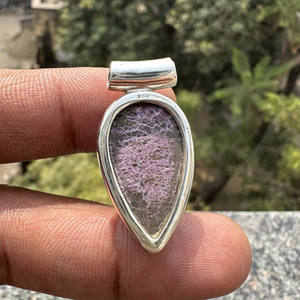 Wholesale Handmade Bohemian Teardrop Purpurite Amethyst <b>Pendant</b> | Natural Gemstone <b>Necklace</b> | Solid 925 Sterling Party Gift - Product Image 6