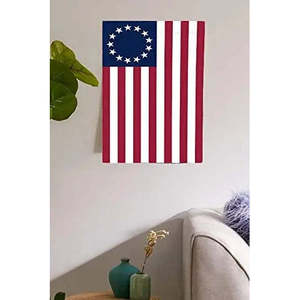 Paquete de 2 Banderas de Jardín Americanas Besty Ross de 12 x 18 - Banderas Ross de 13 Estrellas Patrióticas de Doble Cara, Pequeñas para Decoración de Jardín - Product Image 2