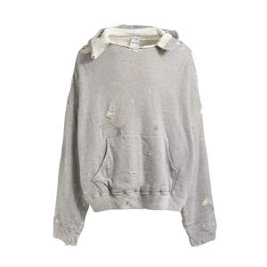 Custom Vintage Distress Acid Wash Heavyweight Sun Faded Hoodie Hombres Algodón French Terry Sudaderas con capucha de gran tamaño para hombres - Product Image 1